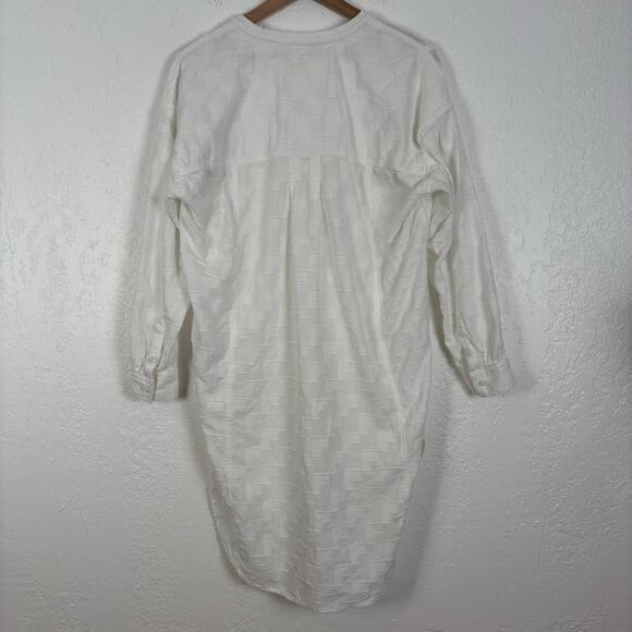 Maeve Anthropologie White Roberta Textured Henley Tunic Size Small - Picture 5 of 8